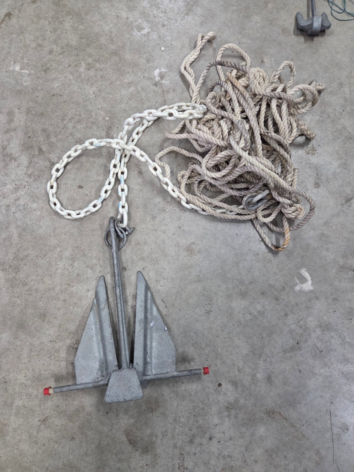 Anker met ketting en lijn - Gebruikt, Ophalen of Verzenden, Gebruikt, Overige typen