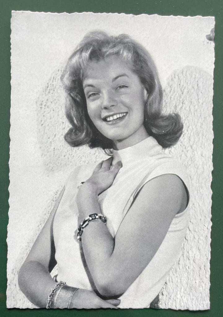 Zwart wit ansichtkaart - Romy Schneider - Köln, Ophalen of Verzenden, 1940 tot 1960, Sterren en Beroemdheden