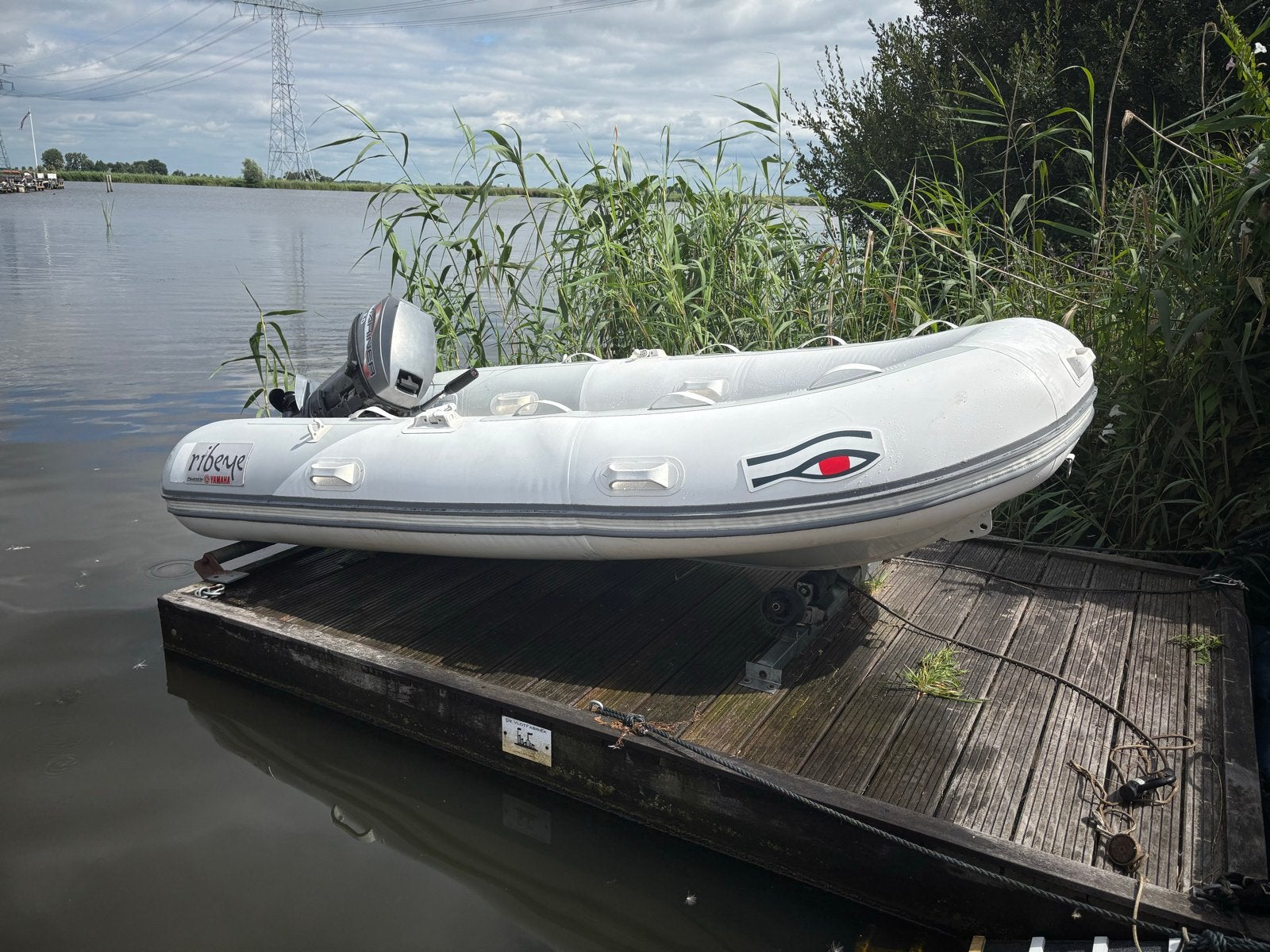 Ribeye rubberboot met 9.9 pk Mariner 2-takt motor, Watersport en Boten, Rubberboten, Aluminium, Ophalen, Overige merken, Gebruikt