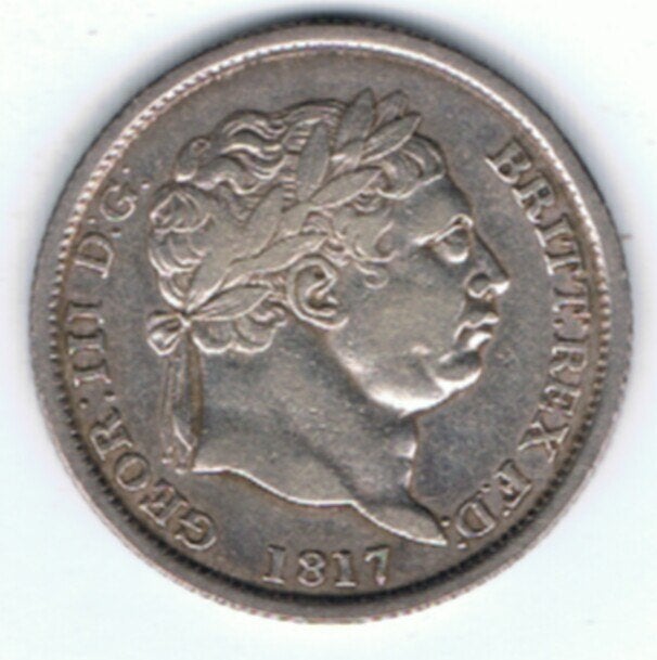 23-1189 Engeland 1 shilling 1817, Ophalen of Verzenden, Overige landen, Losse munt, Zilver