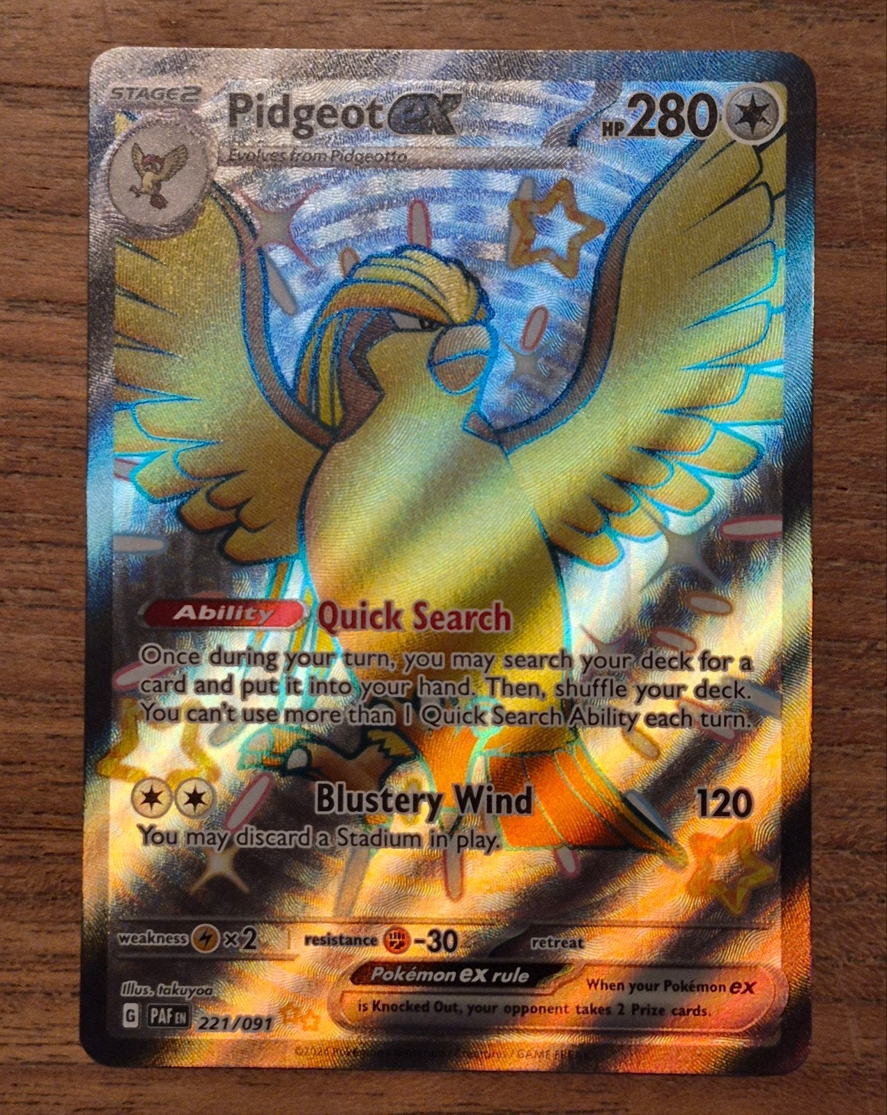 Pidgeot ex 221/091 – Paldean Fates (2024), Verzenden, Zo goed als nieuw, Losse kaart