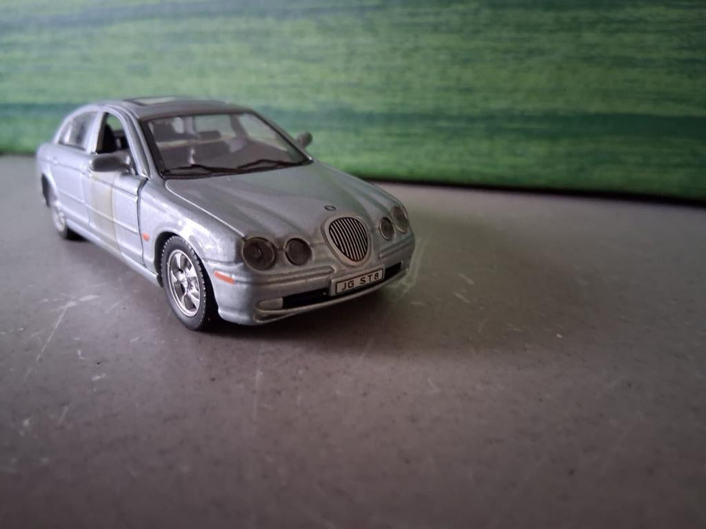 Jaguar S-Type modelauto - Zilverkleurig, Hobby en Vrije tijd, Modelauto's | 1:43, Gebruikt, Auto, Overige merken, Ophalen of Verzenden