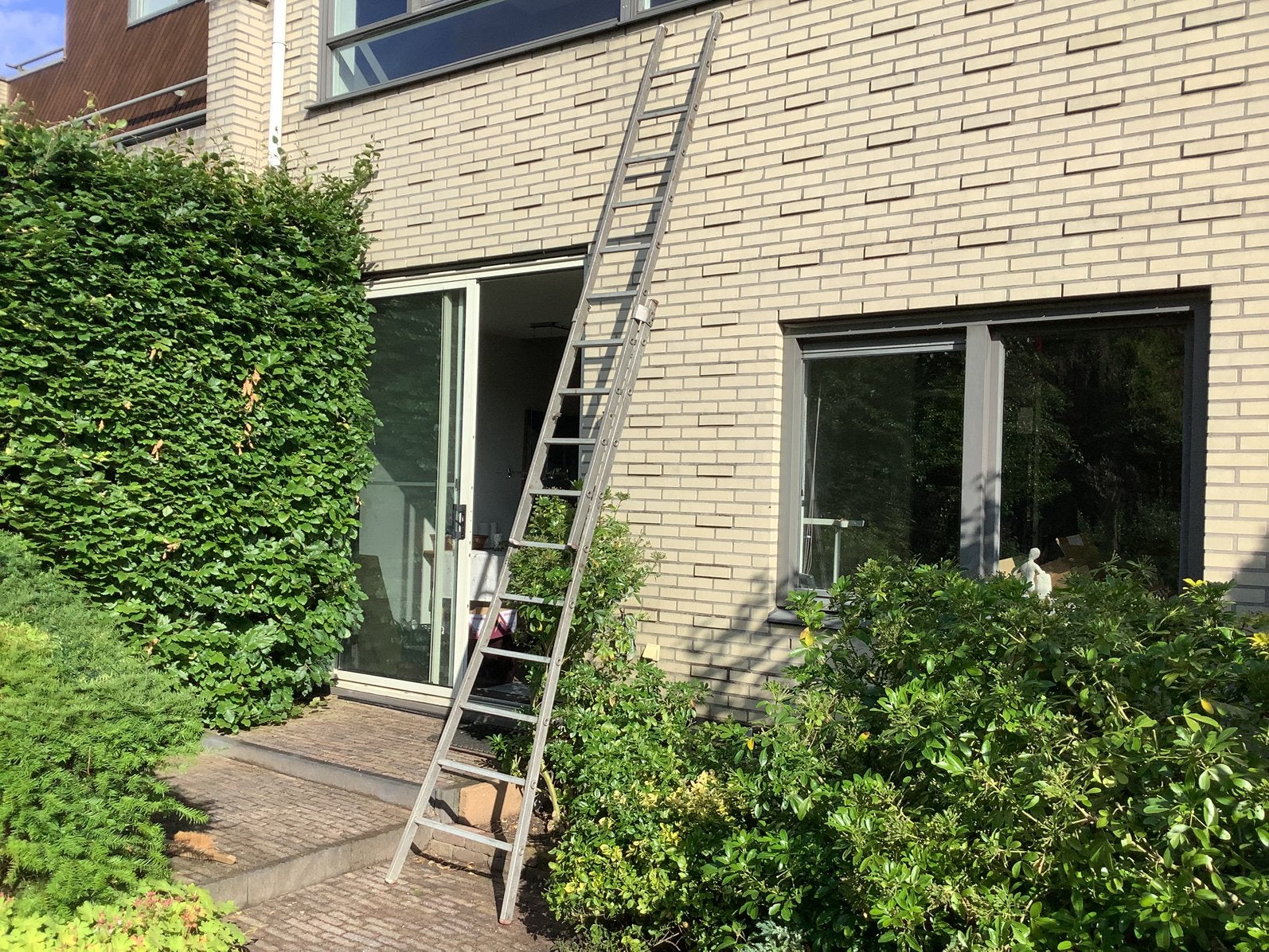 Ladder 2 delig met 2 x 10 treden., Ophalen, Gebruikt