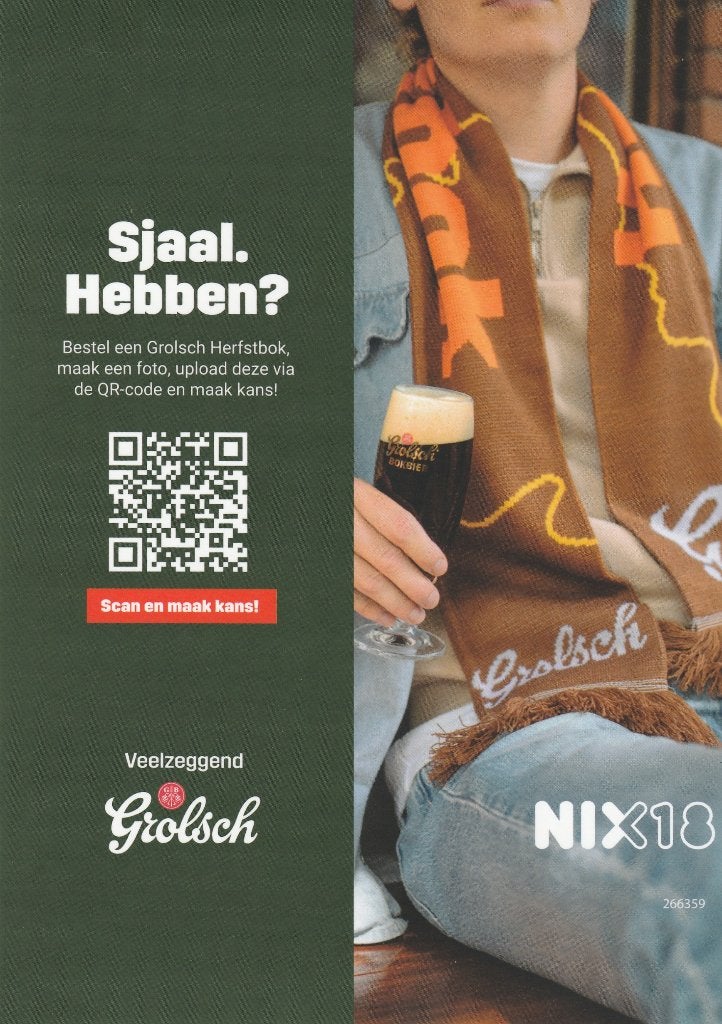 grolsch tafelkaart: sjaal hebben?, Ophalen of Verzenden, Zo goed als nieuw, Kleding, Grolsch