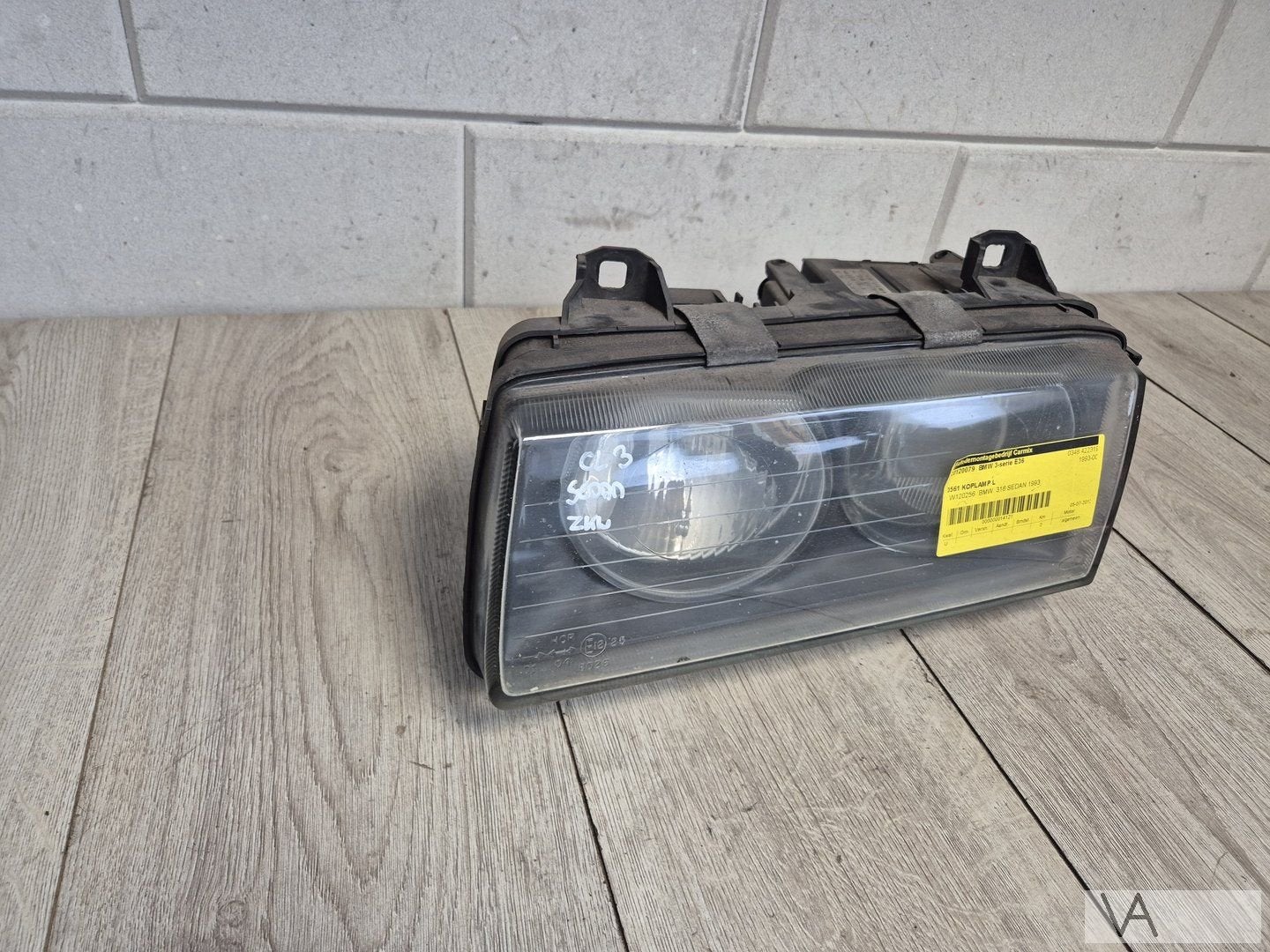 Koplamp links van BMW 3 serie E36 1990 - 1998 ZKW 1393271, Gebruikt, -, -, Ophalen of Verzenden