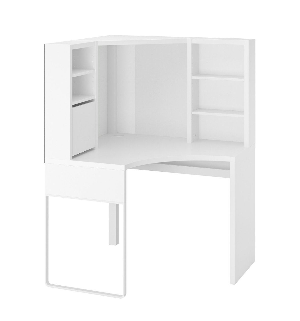 NIEUW: Bovendeel IKEA hoekbureau wit, Huis en Inrichting, Bureaus, Ophalen, Opbergruimte, Hoekbureau, Nieuw