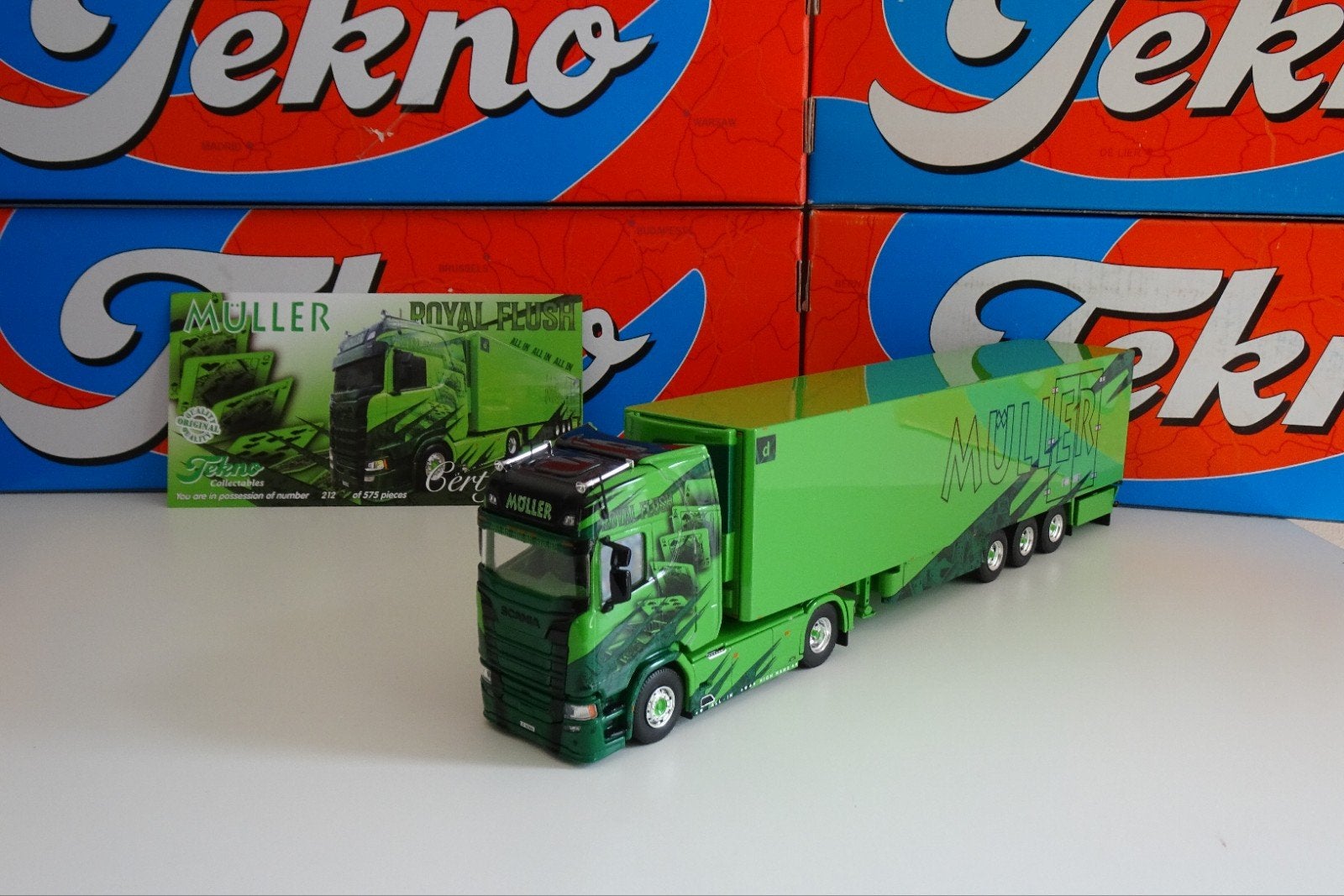 Müller Scania S660 "Royal Flush" - Tekno, Ophalen of Verzenden, Nieuw, Bus of Vrachtwagen, Tekno
