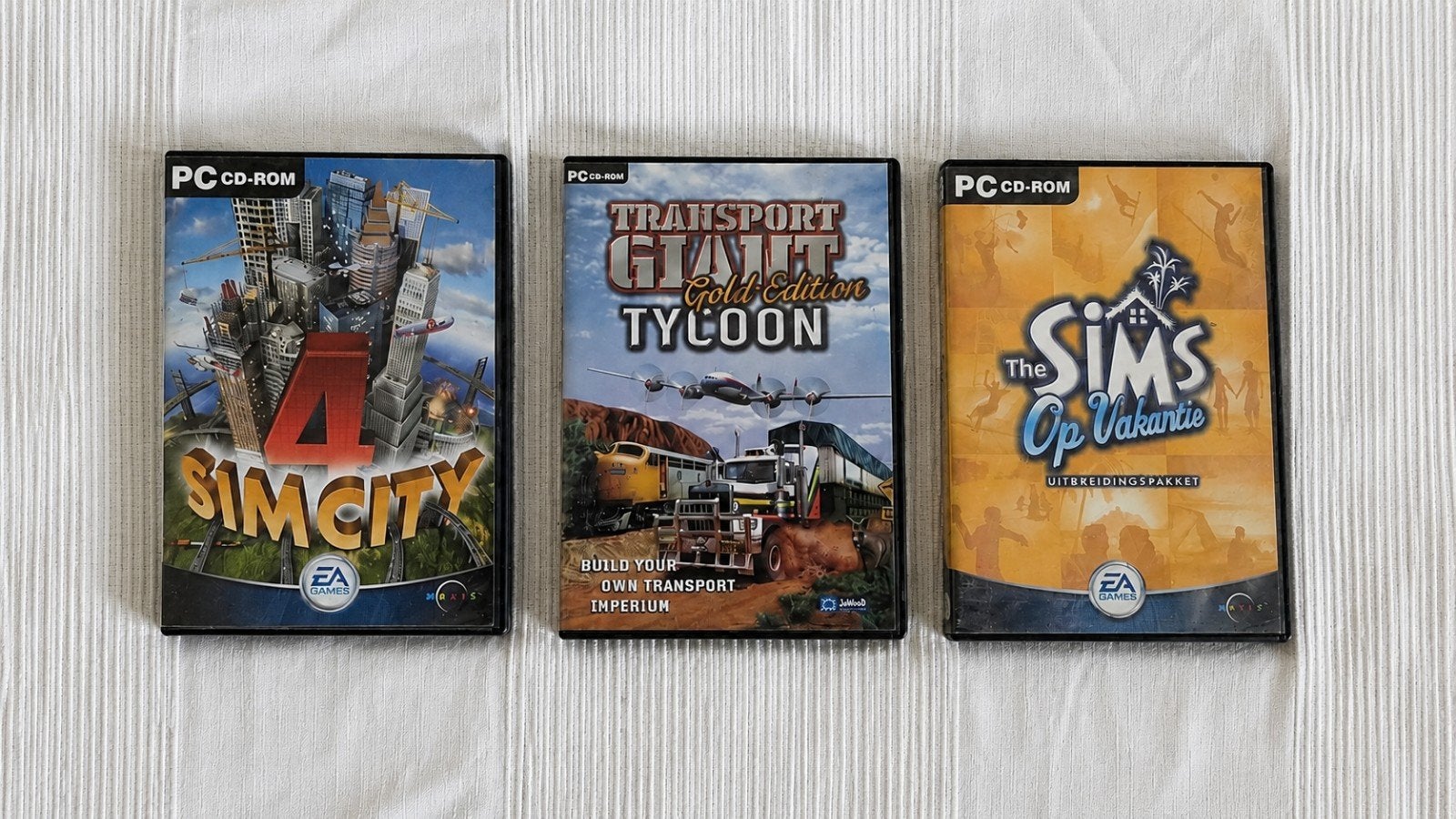 PC Spellen: SimCity 4, Transport Giant, The Sims Op Va, Spelcomputers en Games, Games | Pc, Gebruikt, 1 speler, Ophalen of Verzenden
