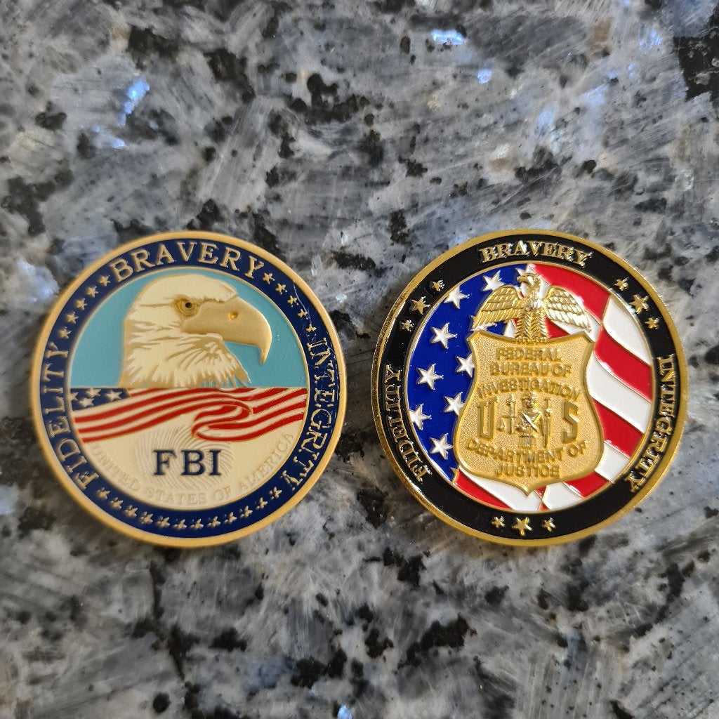 Challenge coin FBI, Verzamelen, Militaria | Algemeen, Ophalen of Verzenden, Overige soorten, Amerika, Embleem of Badge