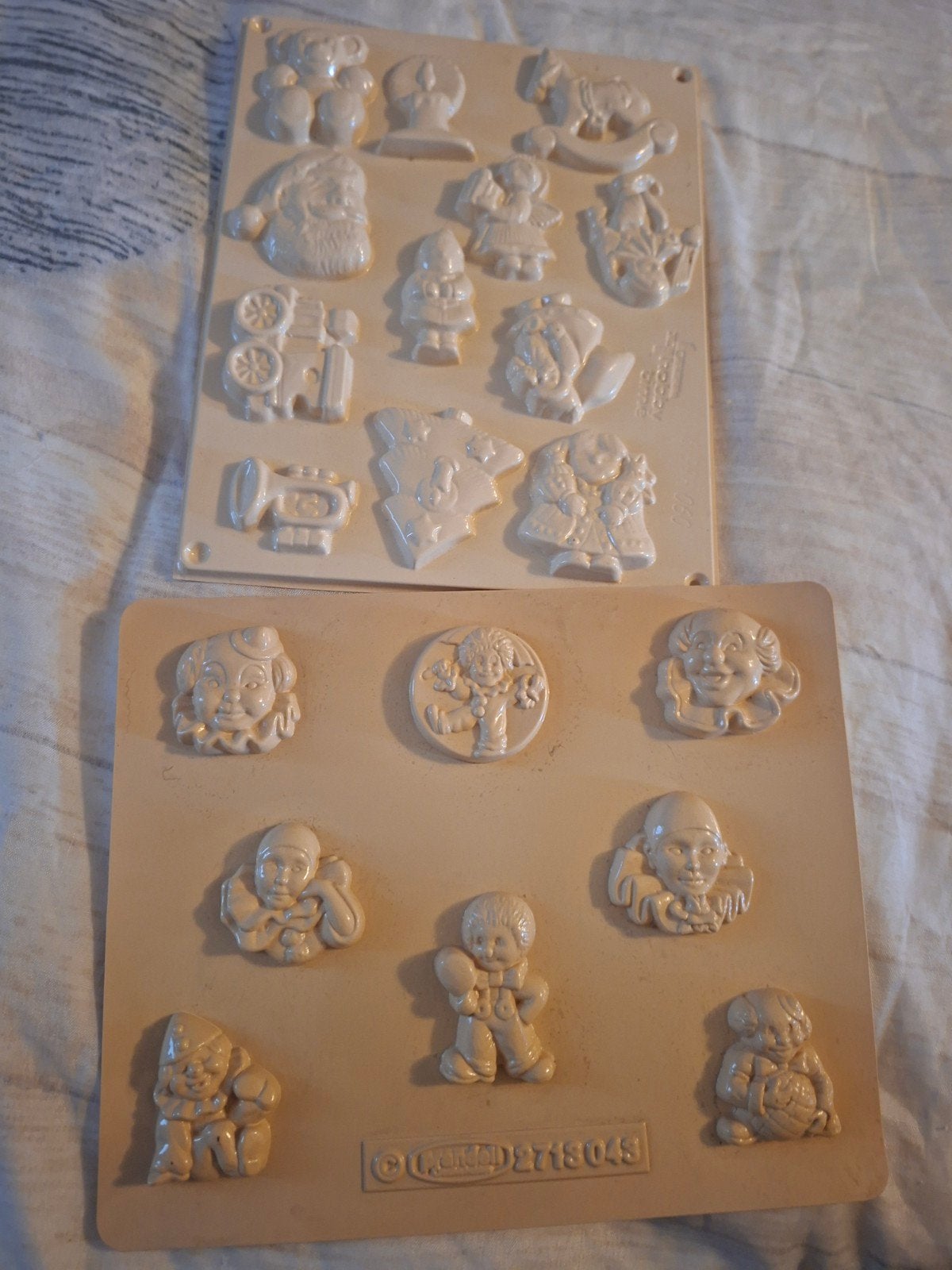 Mallen voor gips, kaarsen of wax melts - diverse figuren, Gebruikt, Beige, Ophalen of Verzenden, Kunststof