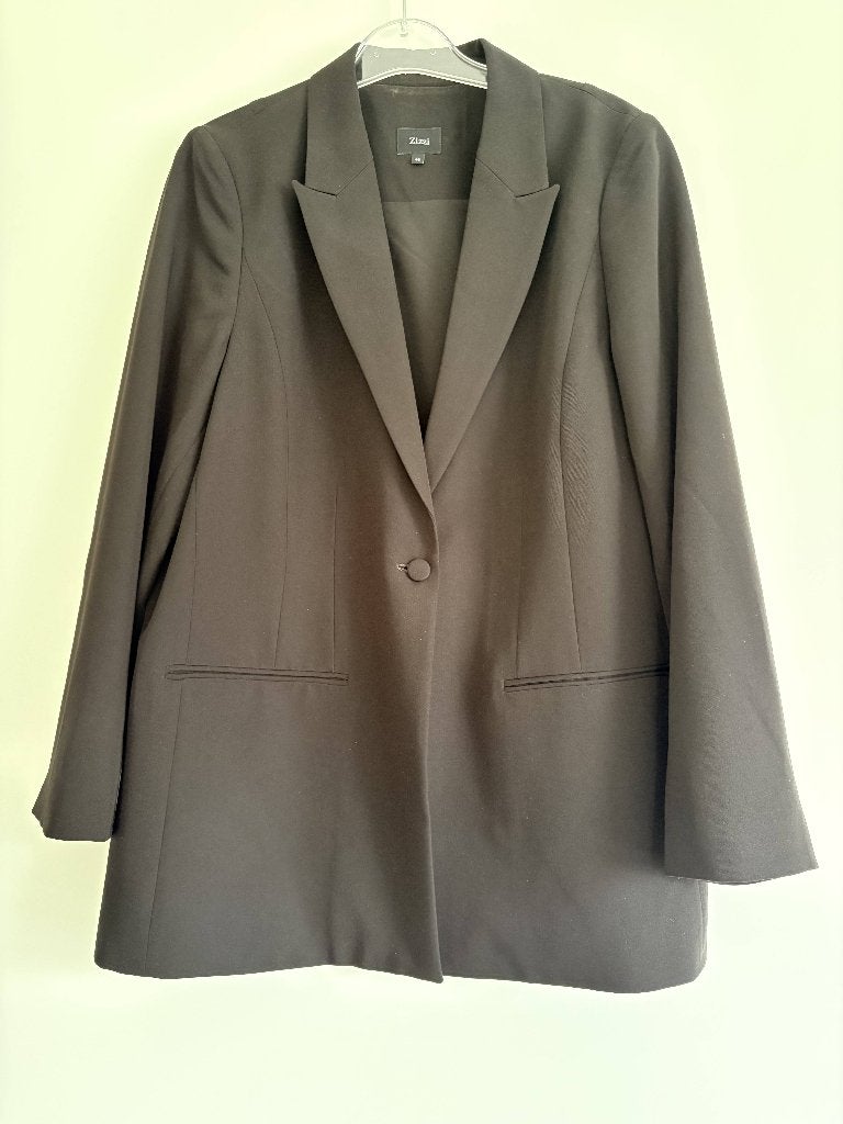 Zwarte blazer maat 46, Kleding | Dames, Grote Maten, Zizzi, Zwart, Ophalen of Verzenden, Zo goed als nieuw