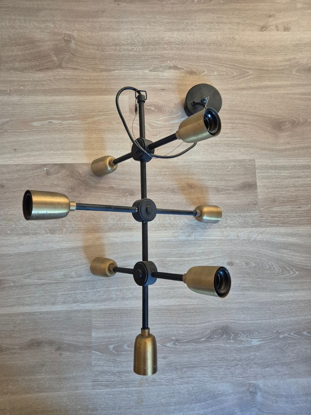 House Doctor Spider Plafondlamp Zwart/Messing, Modern, Industrieel, Zo goed als nieuw, Metaal, E27 (groot)