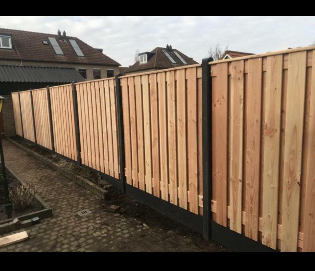 Najaarsactie!! Kwaliteit hout beton schuttingen, Ophalen, 1 tot 2 meter, Minder dan 3 meter, Nieuw