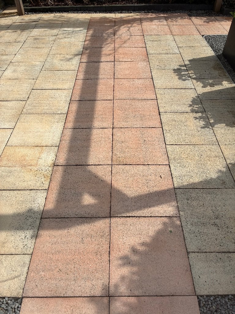 Gratis 140 mediteraanse stijl tuintegels 50x50x3, Tuin en Terras, Ophalen, Gebruikt, 10 m² of meer, Beton