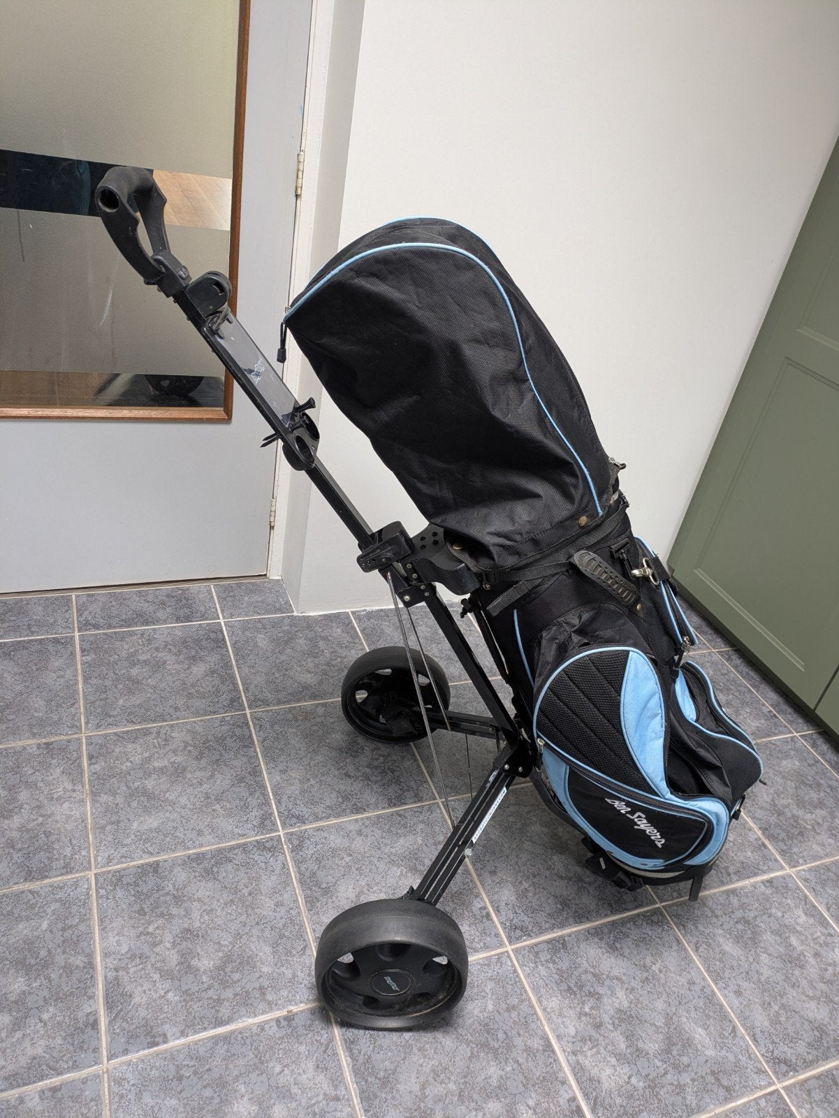 Golfkar, golftas en diverse clubs !, Ophalen of Verzenden, Gebruikt, Golfkar