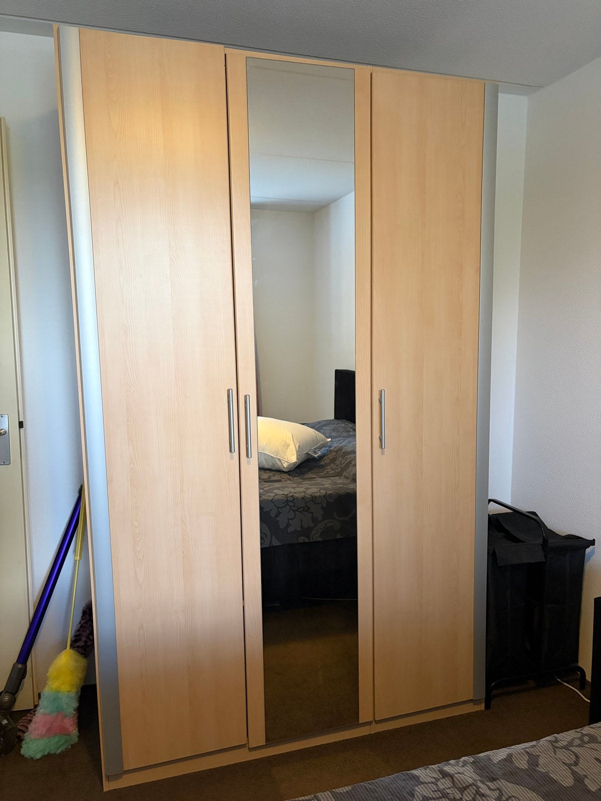 Kledingkast met spiegeldeur, Ophalen, Gebruikt, 200 cm of meer, 150 tot 200 cm