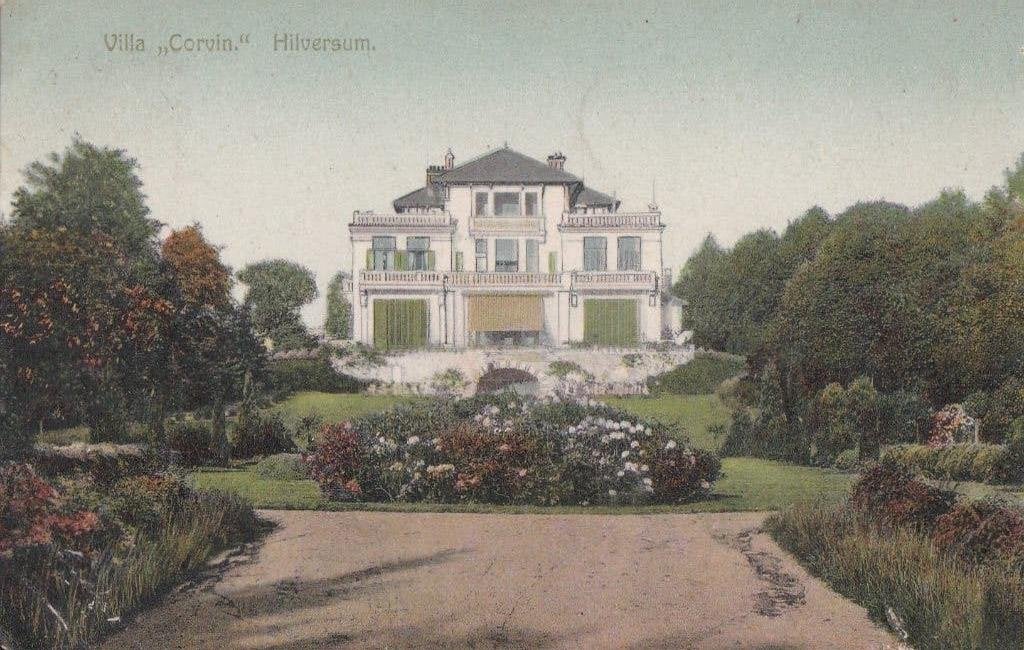 hilversum ''villa corvin''1906, Verzamelen, Ansichtkaarten | Nederland, Noord-Brabant, Voor 1920, Ophalen of Verzenden