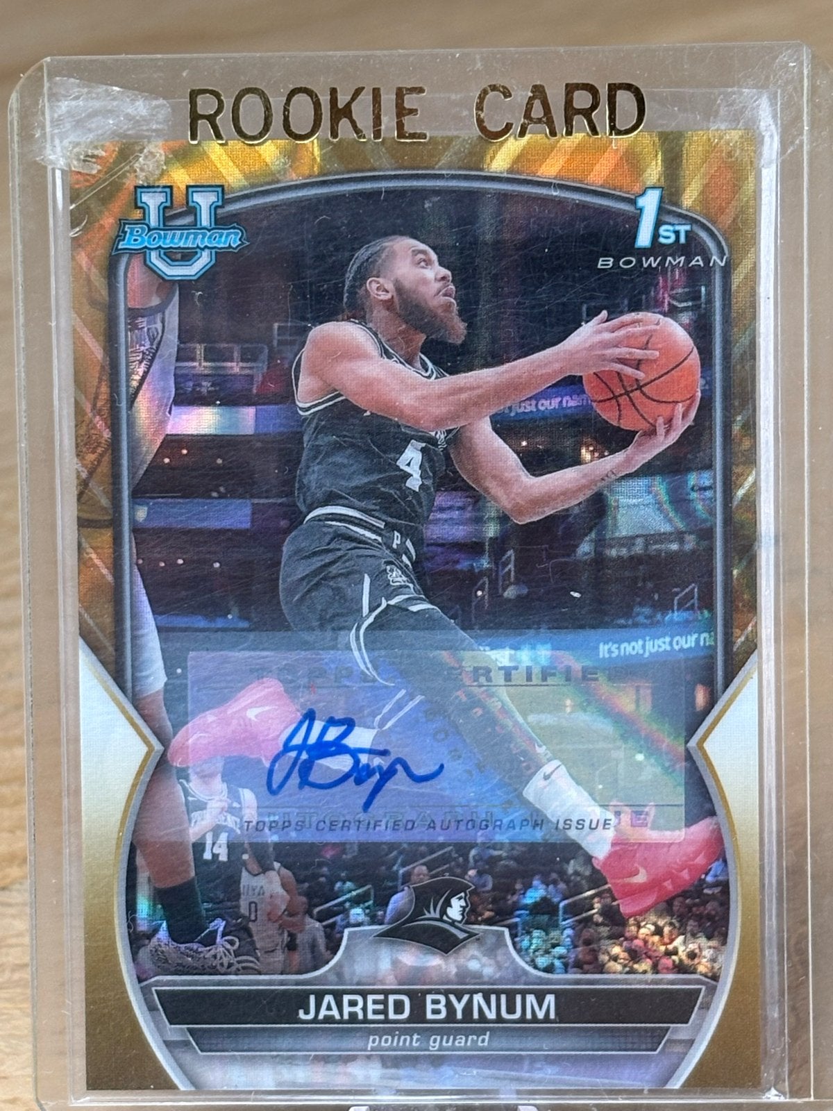 Jared Bynum Rookie Card Bowman 1st Autograph, Ophalen of Verzenden, Zo goed als nieuw, Overige sporten, Spelerskaart