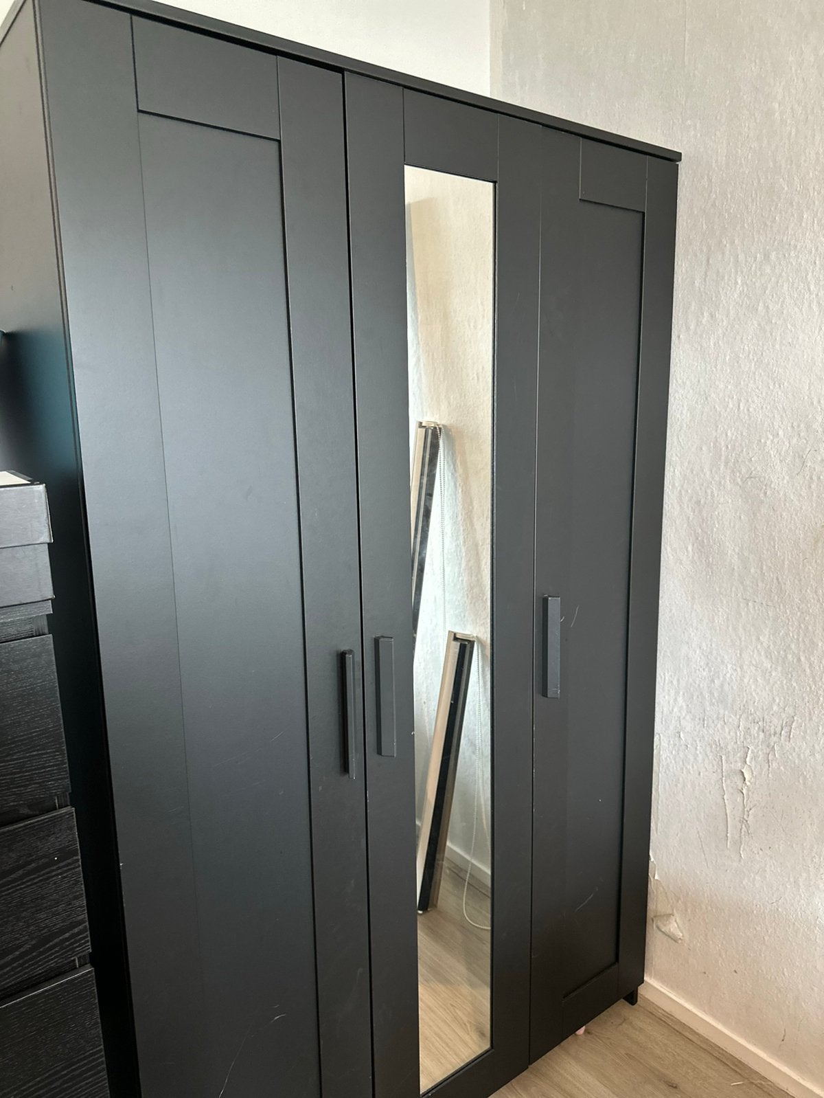 IKEA BRIMNES kledingkast zwart, Ophalen, 100 tot 150 cm, Zo goed als nieuw, 150 tot 200 cm