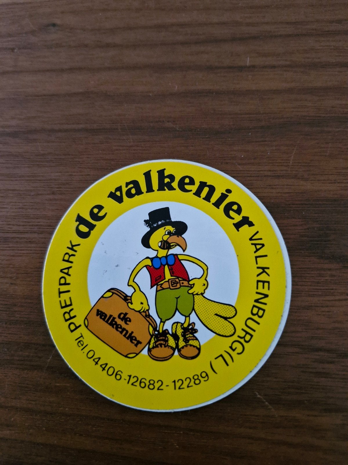 799 Vintage sticker Pretpark de Valkenier Valkenburg (L) 8 c, Ophalen of Verzenden, Gebruikt, Overige typen
