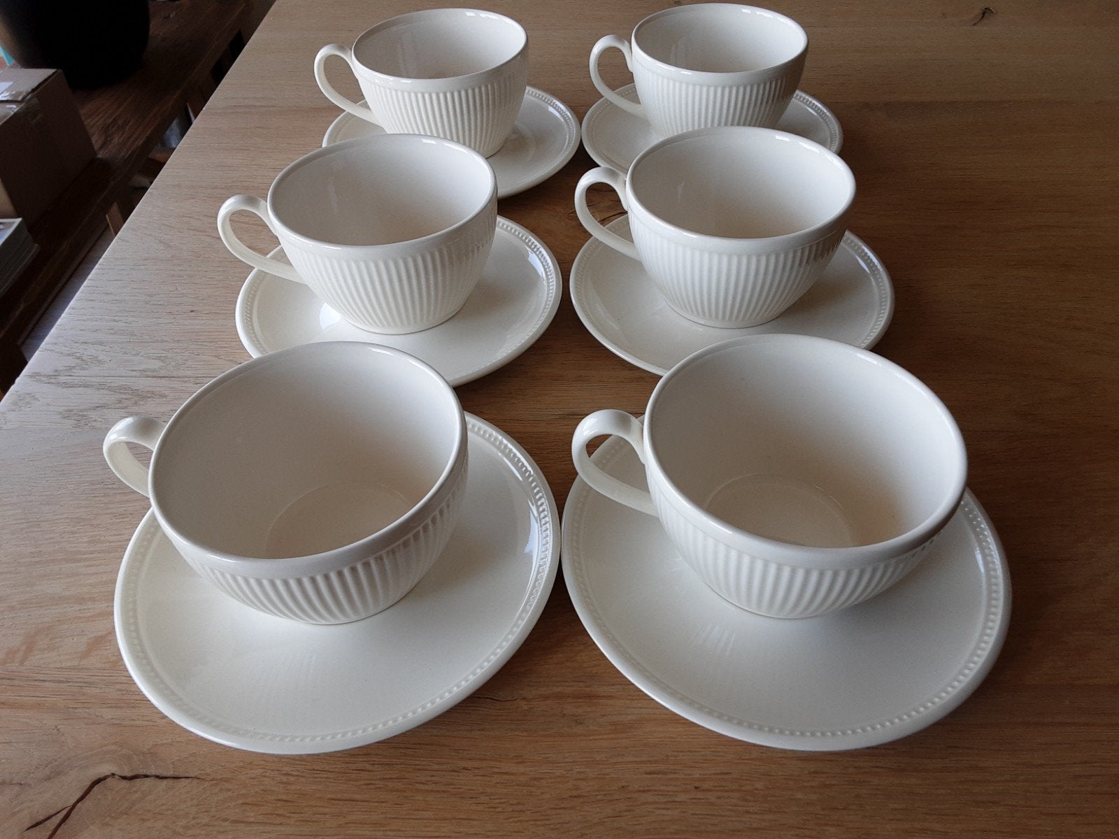 Wedgwood windsor soepkommen met schotels Nieuwstaat, Huis en Inrichting, Keuken | Servies, Ophalen, Zo goed als nieuw, Wedgwood
