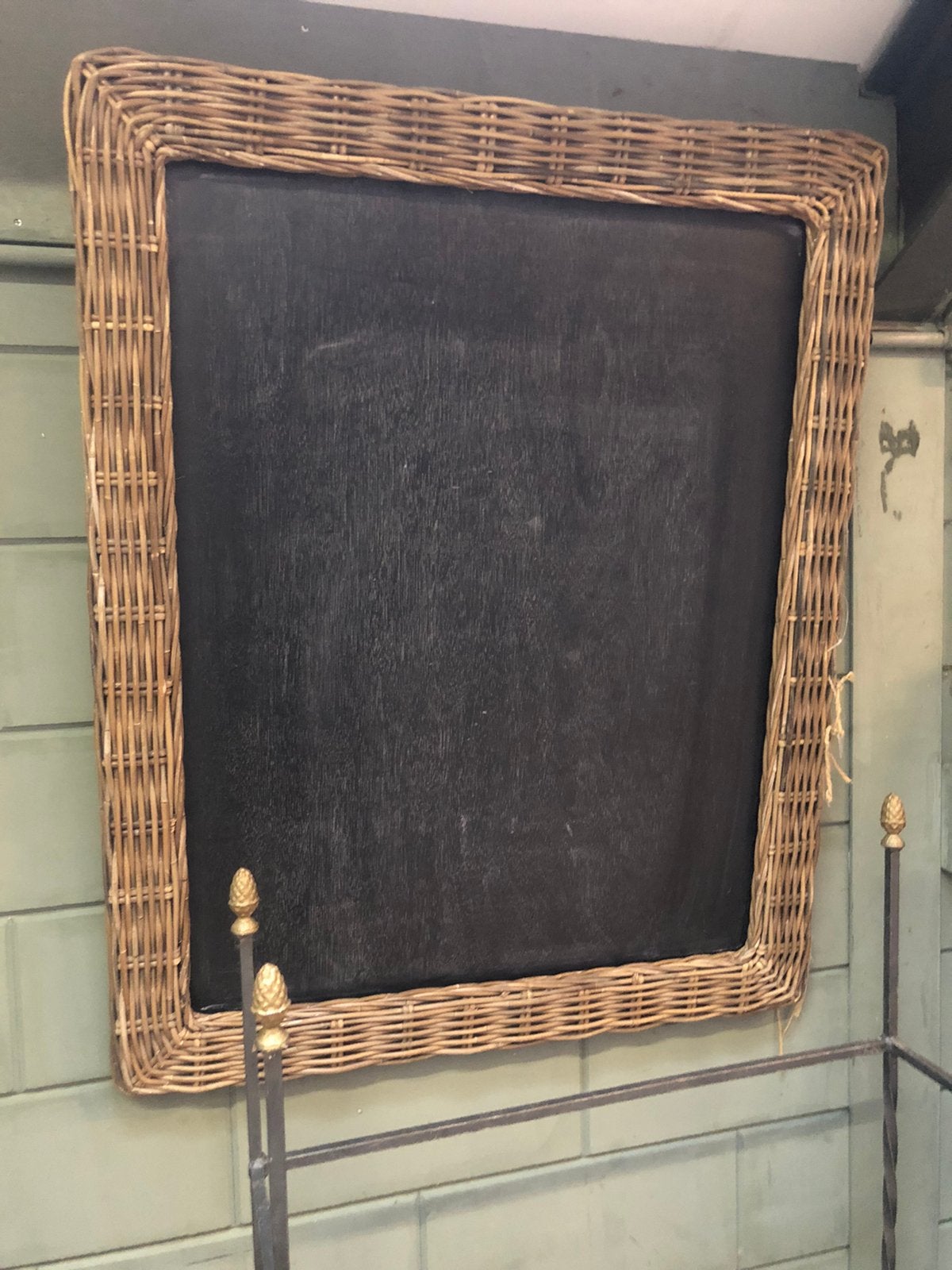 Krijtbord met rotan rand - 2 stuks, Ophalen of Verzenden, Nieuw