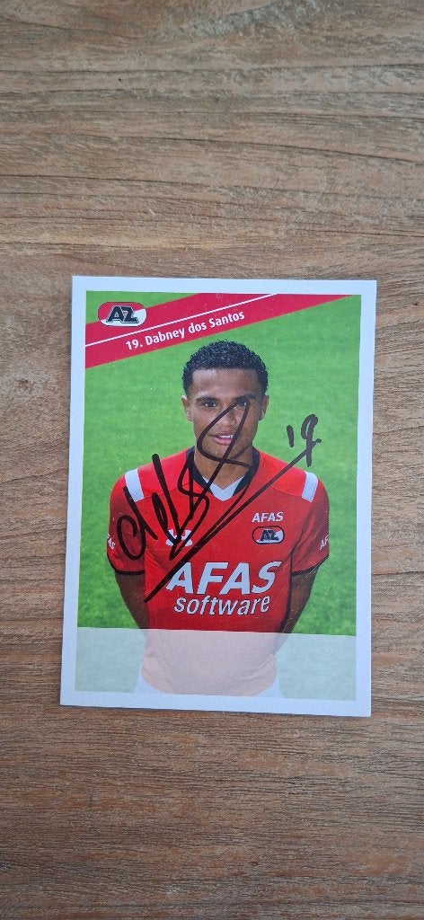 Spelerskaart met handtekening; Dabney dos Santos # AZ, Ophalen of Verzenden, Nieuw, AZ, Spelerskaart