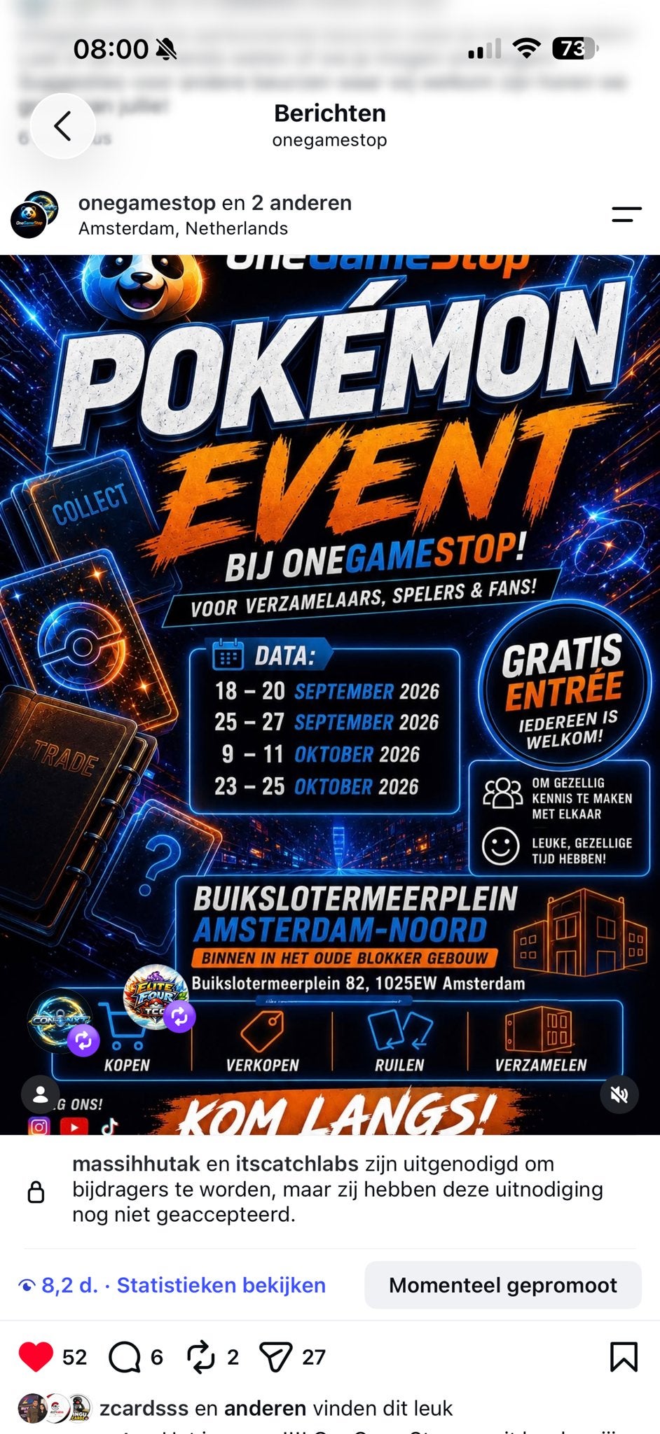 Pokémon Event bij OneGameStop - Kom langs!, Ophalen of Verzenden, Gebruikt, Overige typen