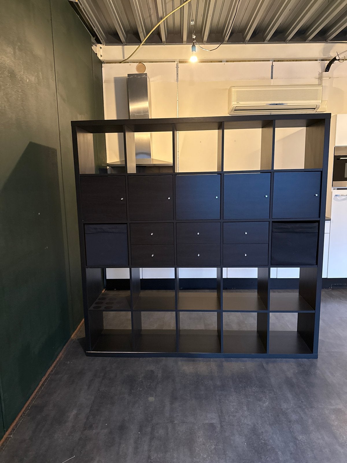 IKEA Pax Kast Zwart met 5 Deuren en 3 Lade Sets, Ophalen, Overige materialen, Gebruikt, 200 cm of meer
