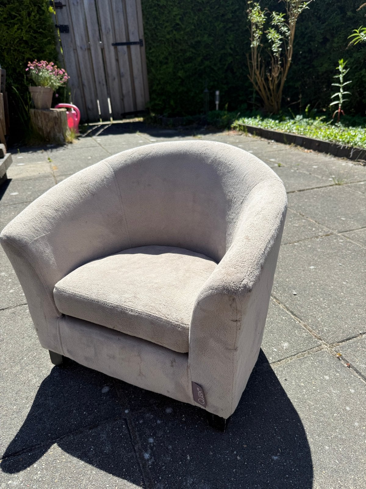 Comfortabele fauteuil voor kinderen - Beige - Quax, Huis en Inrichting, Ophalen, Gebruikt, Minder dan 75 cm, Stof
