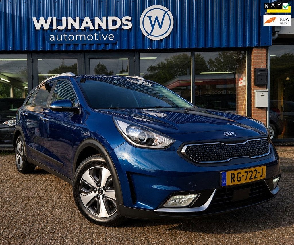 Kia Niro 1.6 GDi Hybrid BusinessLine Stuur/stoelvw Leder, Auto's, Kia, Euro 6, Blauw, SUV of Terreinwagen, Niro
