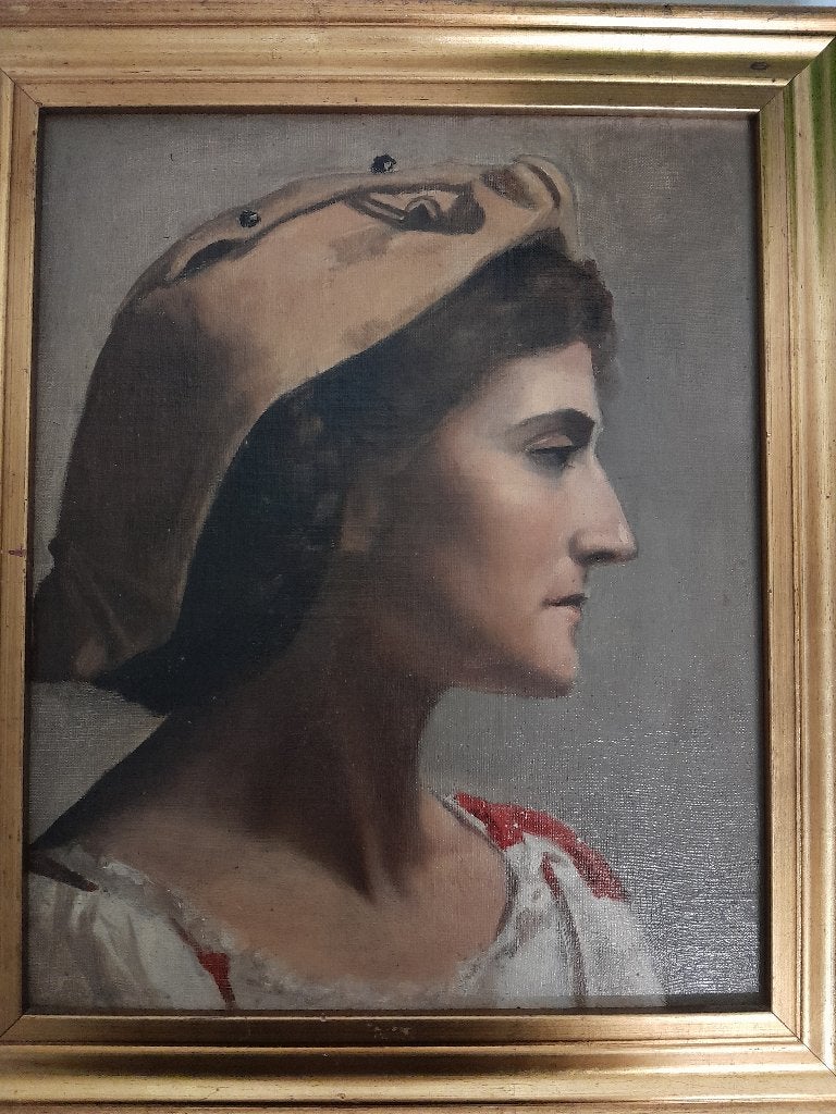 Portret van dame in profiel – gesigneerd Céline De Gonzalva, Verzenden