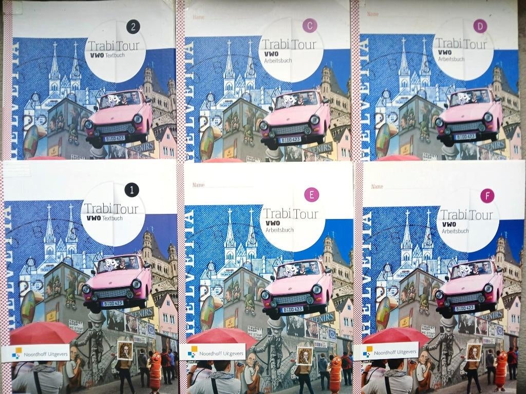 TRABITOUR 3e editie VWO DUITS Tekstboek 1+2 + Werkboek CDEF, Boeken, Schoolboeken, Gelezen, VWO, Noordhoff Uitgevers, Verzenden