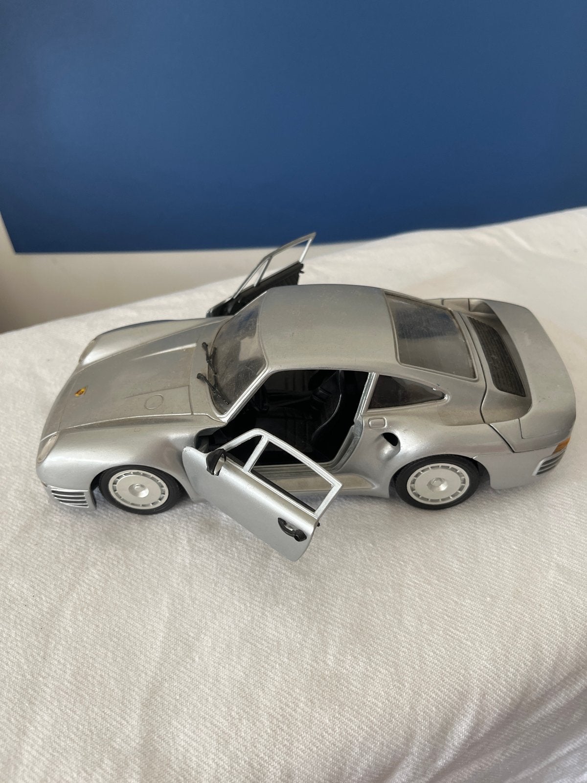 Polistil Porsche 959 Tonka Diecast Model Auto Zilver, Ophalen of Verzenden, Gebruikt, Auto, Overige merken