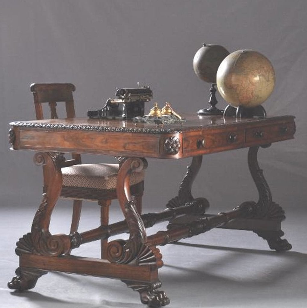 Antiek Engels William IV bureau palissander, ca. 1835, Antiek en Kunst, Ophalen