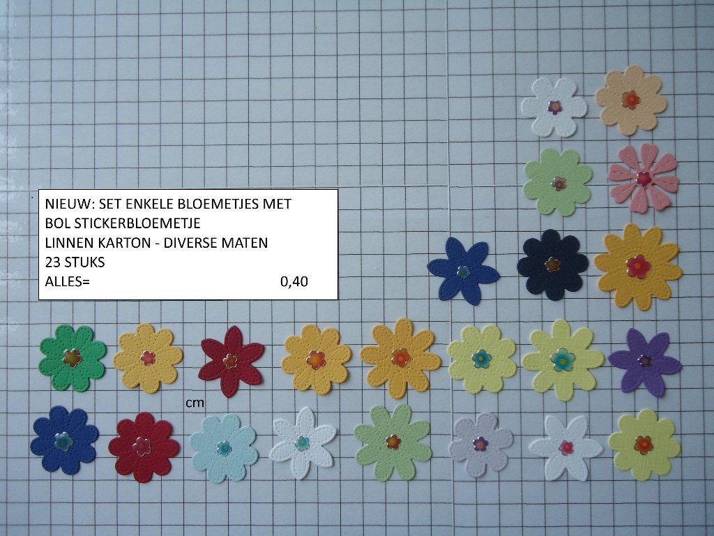 ❤️bloemetjes met stickers - laatste set ( alleen verzenden, Hobby en Vrije tijd, Scrapbooking, Ophalen, Nieuw, Versiering of Embellishment