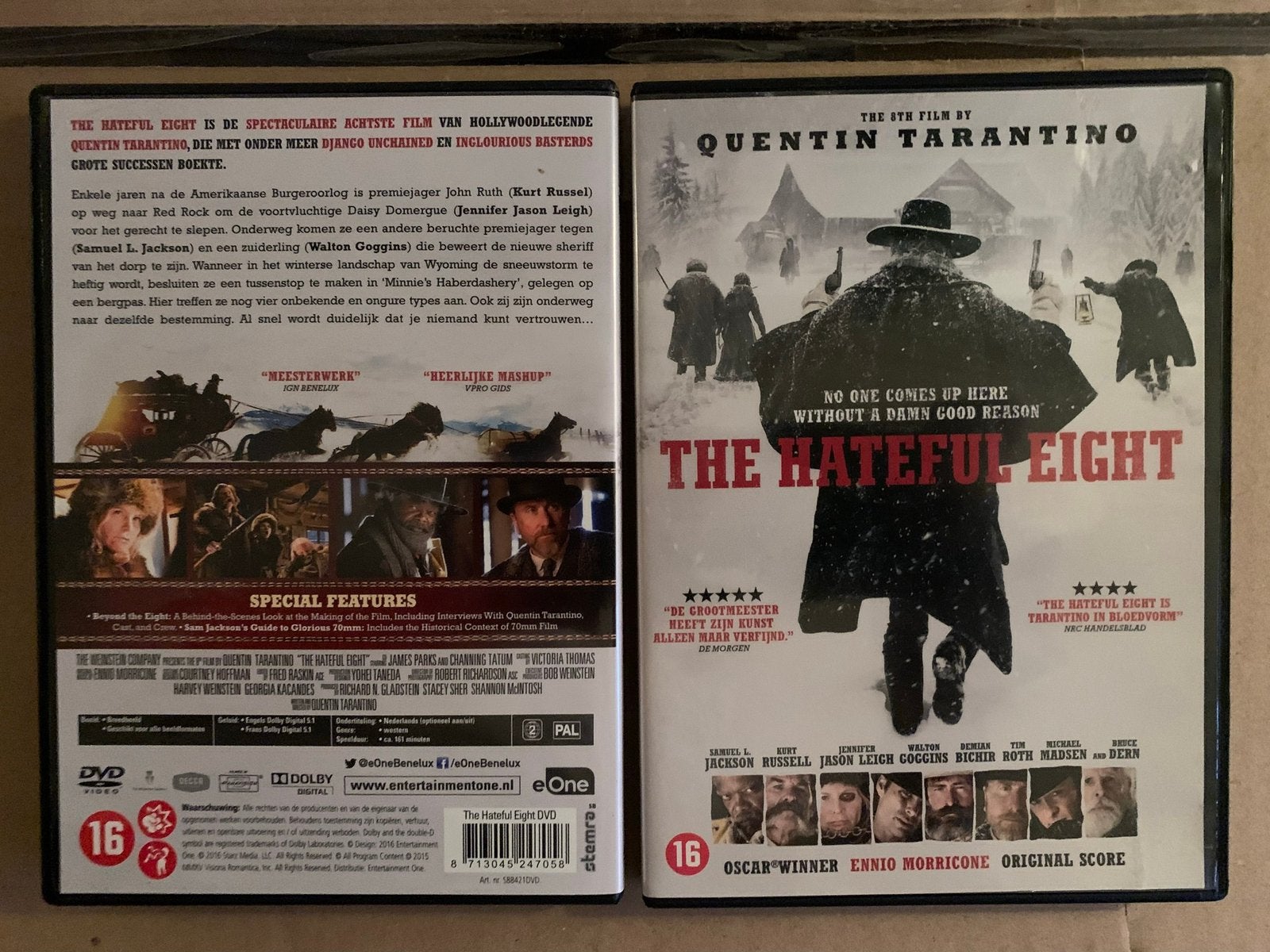 DVD Quentin Tarantino The Hatefull Eight, Nieuw, Alle leeftijden, Ophalen, Zo goed als nieuw