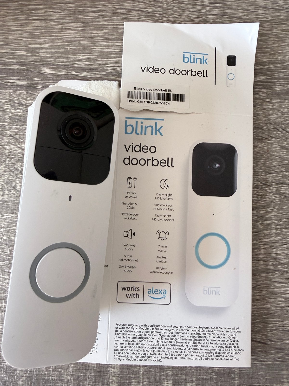 Blink Video Deurbel & Mini Camera Set, Ophalen of Verzenden, Zo goed als nieuw, Buitencamera