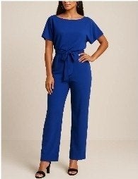Nieuwe kobaltblauwe jumpsuit maat S, Kleding | Dames, Jumpsuits, Ophalen of Verzenden, Nieuw, Maat 36 (S), Blauw