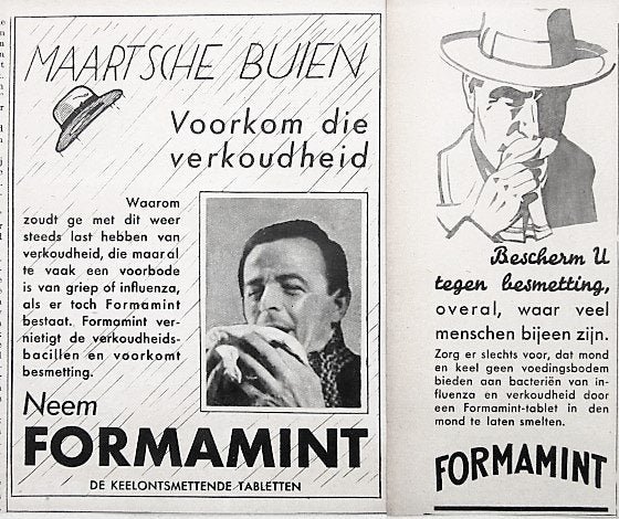 125+ vintage reclames apotheek drogist producten 1935-38, Ophalen of Verzenden, Gebruikt