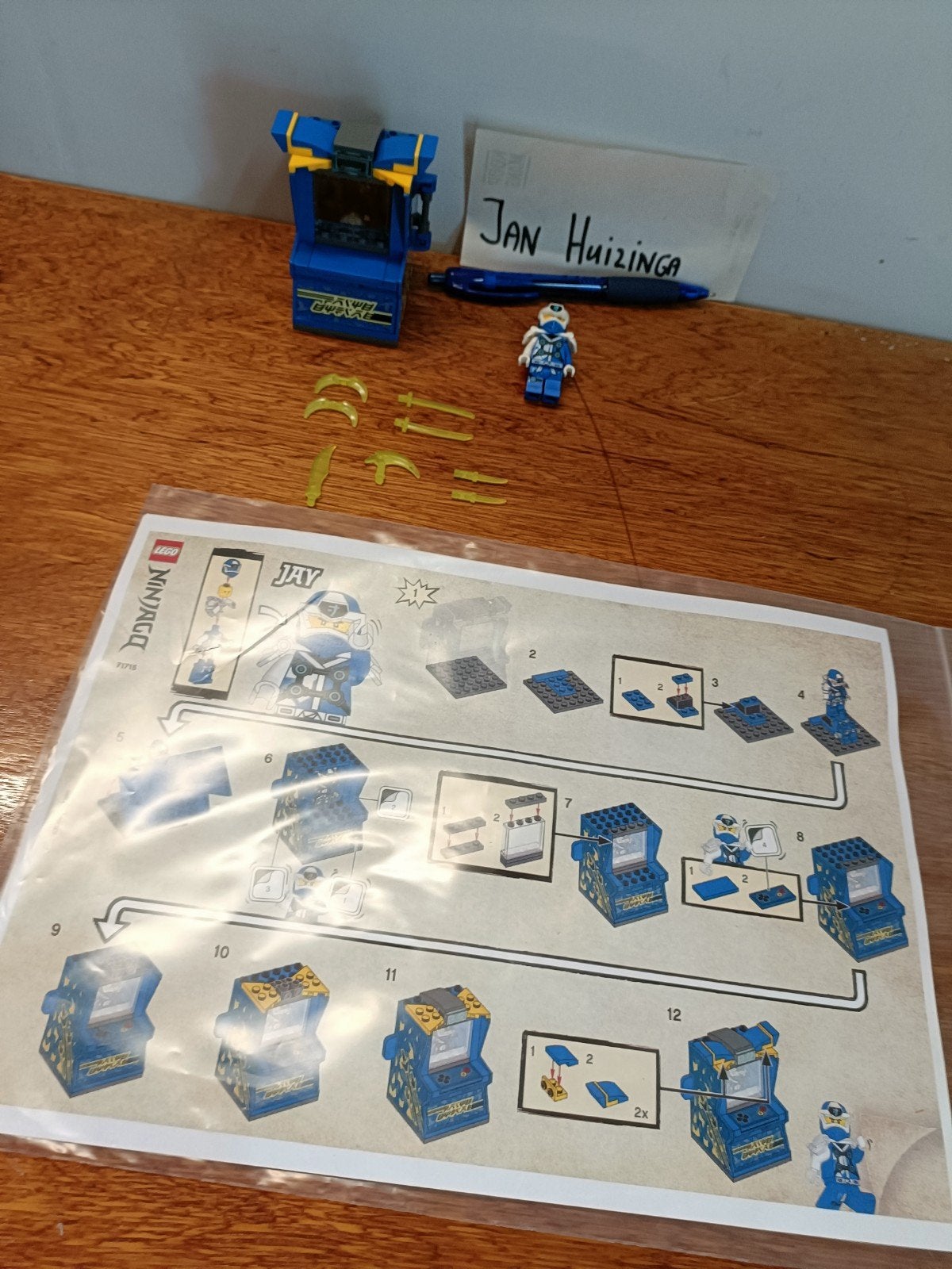 Lego Ninjago 71715 Jay's Avatar Arcade Pod compleet, Ophalen of Verzenden, Zo goed als nieuw, Overige merken