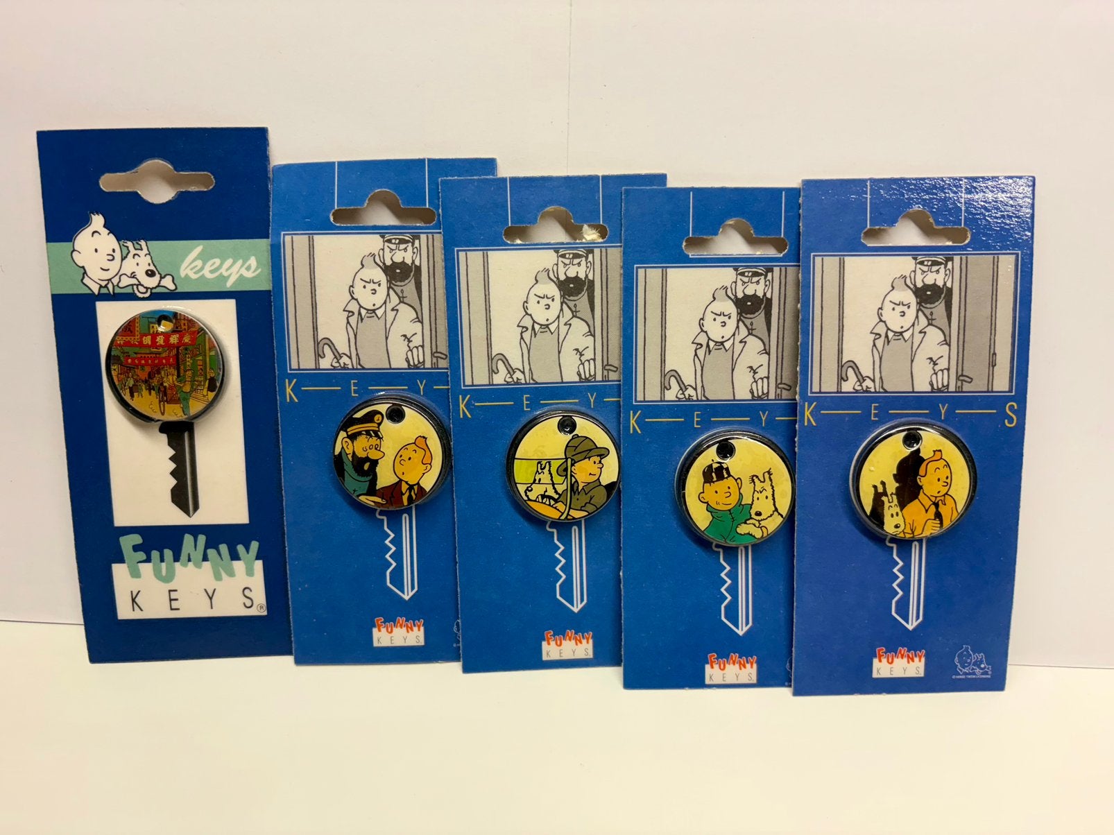 Kuifje/Tintin; set van 5 Funny Keys, Verzamelen, Ophalen of Verzenden, Kuifje, Nieuw, Gebruiksvoorwerp