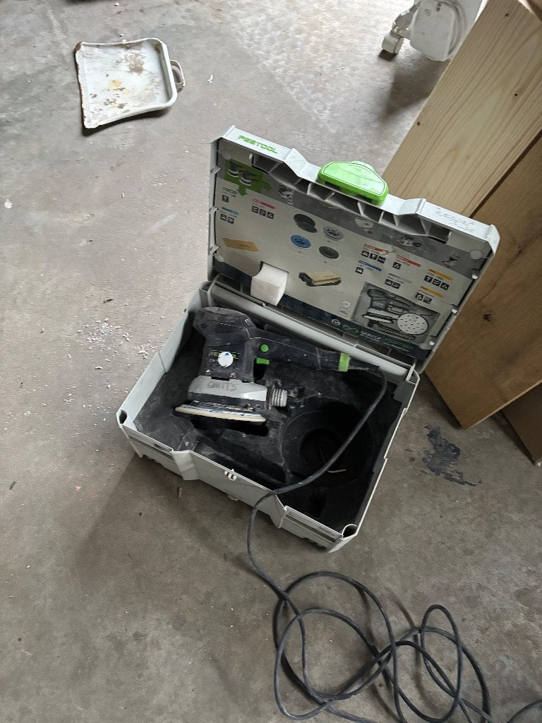 Festool schuurmachine met ronde kop, Doe-het-zelf en Verbouw, Ophalen, Gebruikt, Minder dan 600 watt, Vlakschuurmachine
