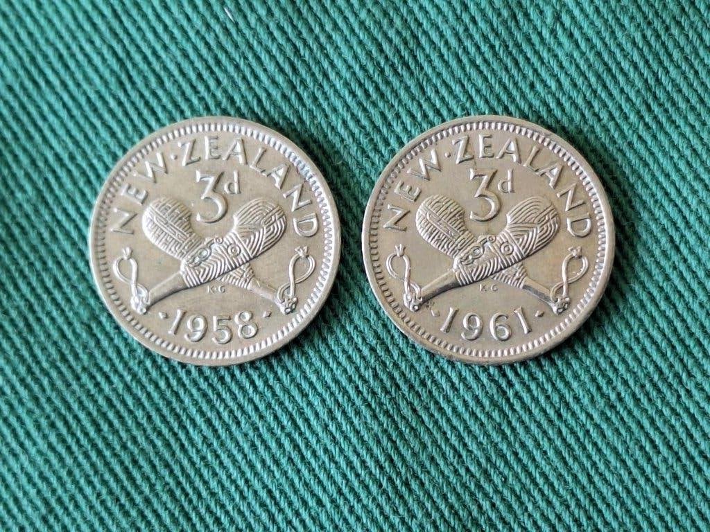 14 munten Nieuw Zeeland 1950-2002, Postzegels en Munten, Munten | Oceanië, Ophalen of Verzenden, Losse munt