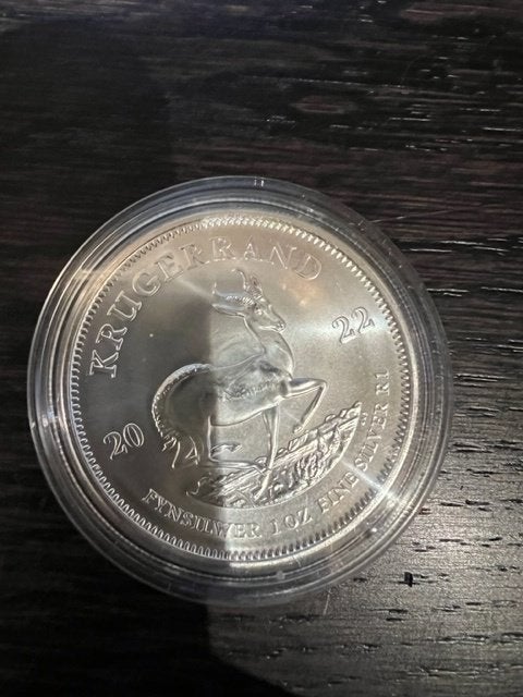 zilver 1 ounce Krugerrand 2022 in capsule, Verzenden, Zilver