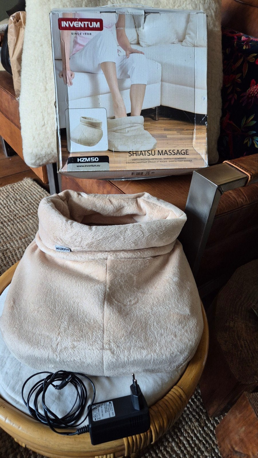 Inventum HZM50 elektrische voetenwarmer Shiatsu-massagefunct, Ophalen of Verzenden, Zo goed als nieuw