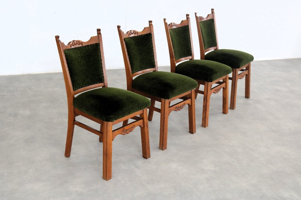 Art deco eetkamerstoelen | stoelen | jaren 40, Gebruikt, Bruin, ., Ophalen of Verzenden