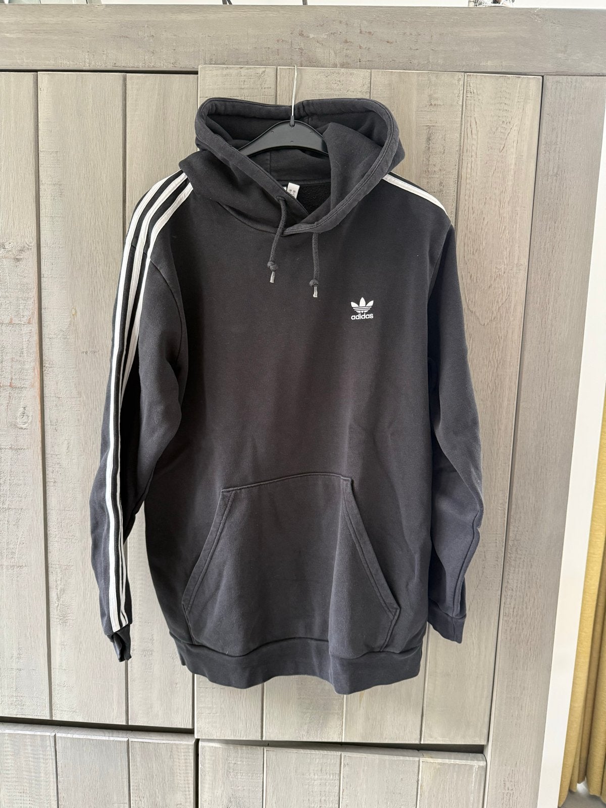 Adidas hoodie trui Zwart maat L, Kleding | Heren, Ophalen of Verzenden, Gedragen, Maat 52/54 (L), Zwart