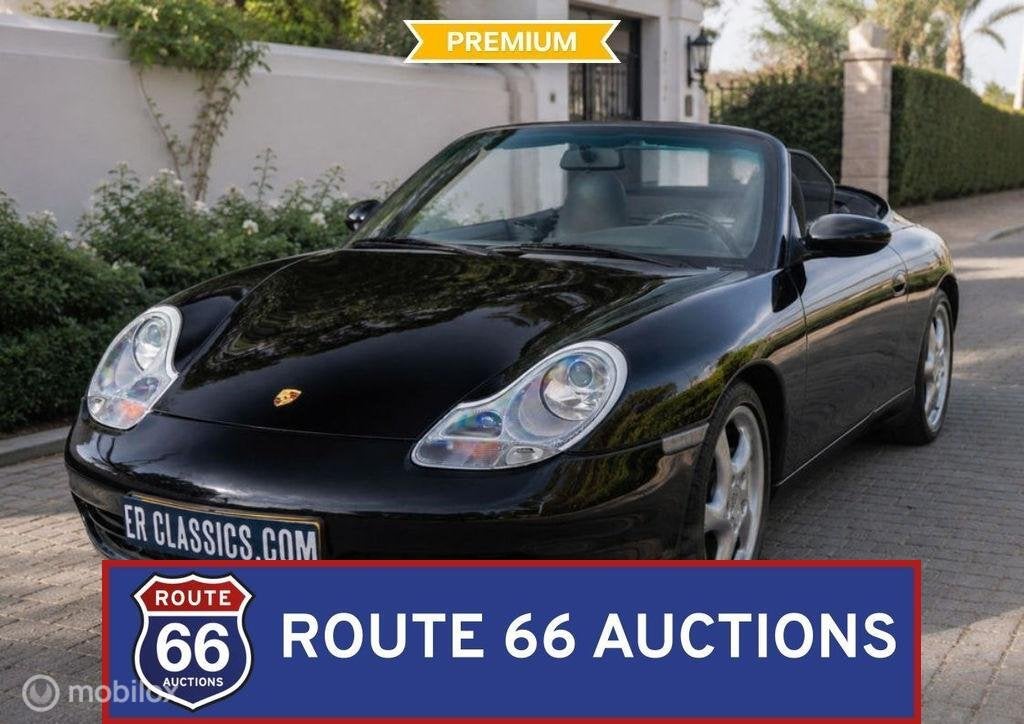 Porsche 911 Carrera Cabriolet | 2001 | Route 66 Auctions, Auto's, Oldtimers, Overige carrosserieën, Zwart, Bedrijf, Porsche