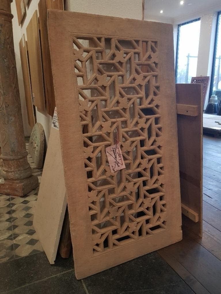 ANTIEK 18E-EEUWS JALI PANEEL - RAAM 61X114 CM, Antiek en Kunst, Ophalen of Verzenden